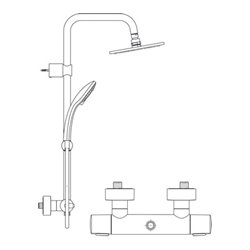 Ideal Standard Duschsystem IDEALRAIN mit Brausethermostat CeraTherm 100 chrom