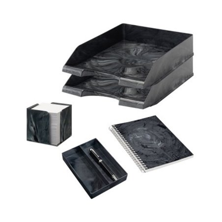 Jalema Schreibtischset Marmor 7438901 5teilig anthrazit