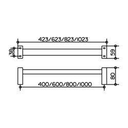 Keuco Badetuchhalter ELEGANCE 800 mm verchromt