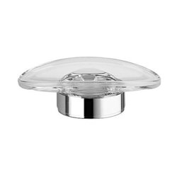 Keuco Seifenablage ELEGANCE komplett mit Echtkristall-Schale verchromt