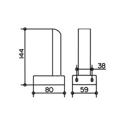 Keuco Ersatzrollenhalter ELEGANCE verchromt