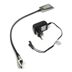 1-er Set Bettanbauleuchte Area Light Neutralweiß 12V 2W Rahmen Schwarz/Edelstahl