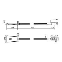 1-er Set Bettanbauleuchte Area Light Neutralweiß 12V 2W Rahmen Schwarz/Edelstahl
