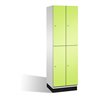 C+P Doppelstockspind Cambio auf Sockel 4 Fächer Front Viridingrün Korpus Lichtgrau