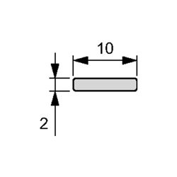 Grundprofil L.2000mm Alu.L&S