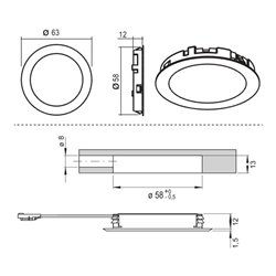 Einbauleuchte Moonlight Emotion 12 V 3,2 W Rahmenfarbe Edelstahlfarben L&S