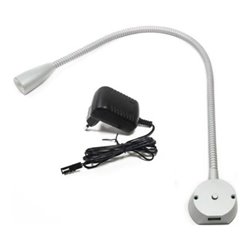 1-er Set Bettanbauleuchte BU 1 Warmweiß 12 V 1,2 W Rahmen Aluminiumfarben L&S