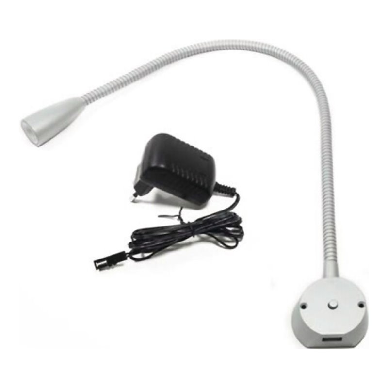 1-er Set Bettanbauleuchte BU 1 Warmweiß 12 V 1,2 W Rahmen Aluminiumfarben L&S