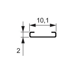 LED Flexiadapter f.Nutprofil L.2000mm grau L&S