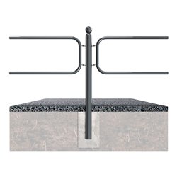 Schake Flachstahl für Barriere, System beschichtet, RAL 6005