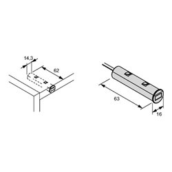 LED IR Sensor/Türkontaktschalter 12 V max.24 W weiß L&S