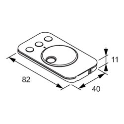 LED Funkfernbedienung Ser.Frankfurt inkl.Wandhalterung 1-Kanal weiß L&S