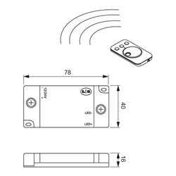 LED-Funkdimmer Folgeset 12 V 36 W weiß Folgeset L&S
