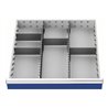 Schubladenunterteilungsmaterial Front-H.150mm 2 Längs-/4 Querteiler