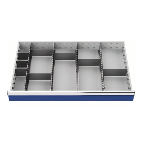 Schubladenunterteilungsmaterial Front-H.100-125mm 4 Längs-/8 Querteiler