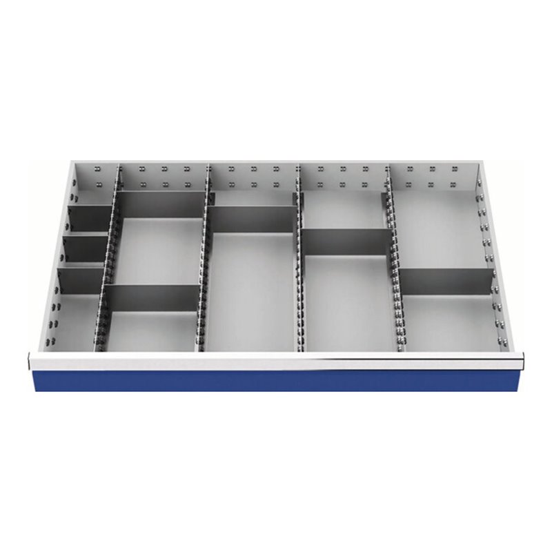 Schubladenunterteilungsmaterial Front-H.200mm 4 Längs-/8 Querteiler