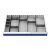 Schubladenunterteilungsmaterial Front-H.200mm 4 Längs-/8 Querteiler