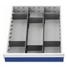 Schubladenunterteilungsmaterial Front-H.150mm 2Längs-/6Querteiler Schubl-B.450mm
