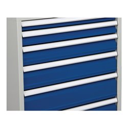 Schubladenschrank H1019xB1005xT736mm lichtgrau/signalblau 8 Schubl.Vollauszug