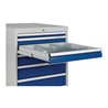 Schubladenschrank H1019xB1005xT736mm lichtgrau/signalblau 8 Schubl.Vollauszug