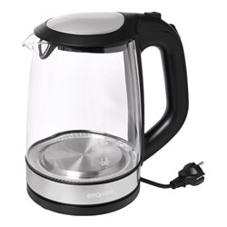 Wasserkocher WK 3501 swg 2200 W schwarz ,2l 1,1kg Glas,VA LED blau