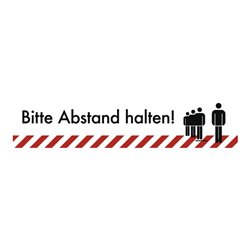 Hinweiszeichen Bitte A halten! L900xB200mm weiß schwarz PVC-Folie