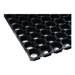 Gum.Ringmatte B.1m L.1,5m D.22mm schwarz NR/SBR o.Gewebeeinlage