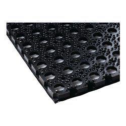 Gum.Ringmatte B.1m L.1,5m D.22mm schwarz NR/SBR o.Gewebeeinlage