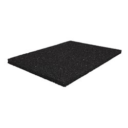 Bautenschutzmatte B.1,25m L.10m D.8mm schwarz Granulatgummi