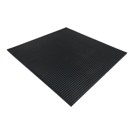 Antivibrationsmatte B.0,5m L.0,5m D.8mm schwarz NR/SBR o.Gewebeeinlage