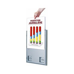 Paperflow Prospektständer 4069.35 DIN A3 quer aluminium