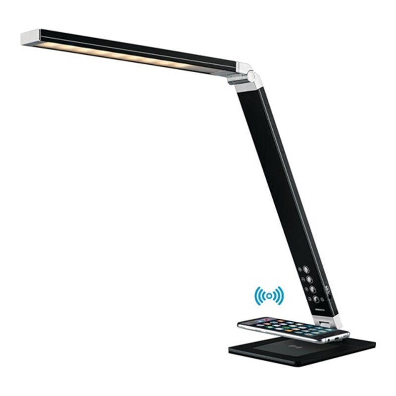 Schreibtischleuchte Alu.schwarz H.max.420mm Standfuß m.LED HANSA