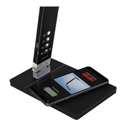 Schreibtischleuchte Alu.schwarz H.max.420mm Standfuß m.LED HANSA