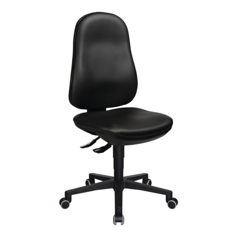 Arbeitsdrehstuhl Point 70 C Bodengleiter+Fußring Kunstlederpolster schwarz