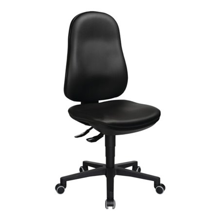 Arbeitsdrehstuhl Point 70 C Bodengleiter+Fußring Kunstlederpolster schwarz