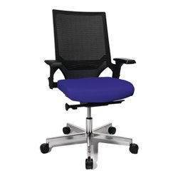 Bürodrehstuhl m.Punktsynchrontechnik schwarz/blau 420-550mm Trgf.110kg TOPSTAR