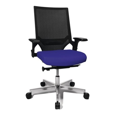 Bürodrehstuhl m.Punktsynchrontechnik schwarz/blau 420-550mm Trgf.110kg TOPSTAR