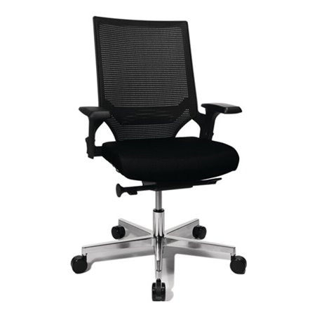 Bürodrehstuhl m.Punktsynchrontechnik schwarz/schwarz 450-550mm Trgf110kg TOPSTAR