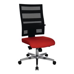 Bürodrehstuhl m.Punktsynchrontechnik schwarz/rot 450-550mm Trgf.110kg