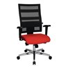 Bürodrehstuhl m.Punktsynchrontechnik schwarz/rot 450-550mm Trgf.110kg