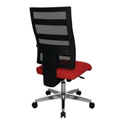 Bürodrehstuhl m.Punktsynchrontechnik schwarz/rot 450-550mm Trgf.110kg