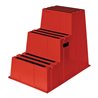 Schwerlasttritt Stufen 3 Plattform-H.730mm Ku.rot