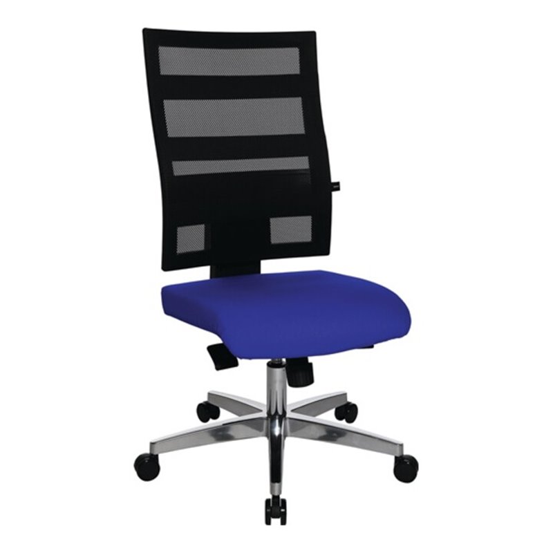 Bürodrehstuhl m.Punktsynchrontechnik schwarz/blau 450-550mm Trgf.110kg