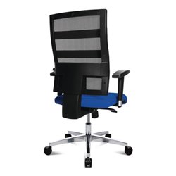 Bürodrehstuhl m.Punktsynchrontechnik schwarz/blau 450-550mm Trgf.110kg
