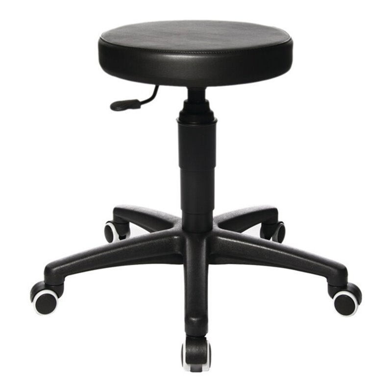 Drehhocker Tec 70 m.Rl.Kunstlederpolster schwarz Sitz-H.390-520mm TOPSTAR