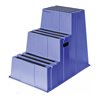 Schwerlasttritt Stufen 3 Plattform-H.730mm Ku.blau