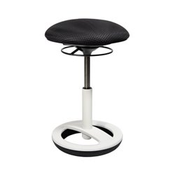 TOPSTAR Hocker Sitness Bob SU43BR0 Fuß weiß Bezug schwarz