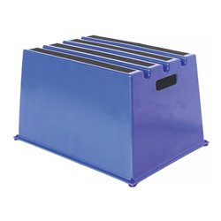 Schwerlasttritt Stufen 1 Plattform-H.307mm Ku.blau