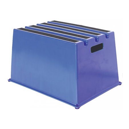 Schwerlasttritt Stufen 1 Plattform-H.307mm Ku.blau
