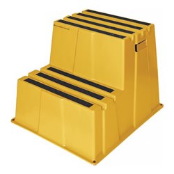 Schwerlasttritt Stufen 2 Plattform-H.500mm Ku.gelb